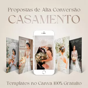 Imagem de capa para o Curso online Propostas de Alta Conversão • Para Fotógrafos: Template para CASAMENTO
