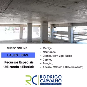 Imagem de capa para o Curso online PROJETO ESTRUTURAL DE LAJES LISAS EM CONCRETO ARMADO