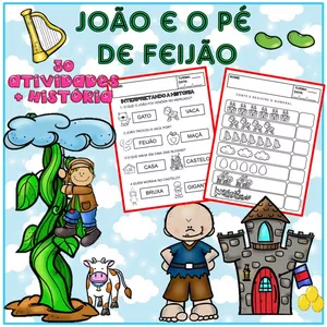 Imagem de capa para o Ebook JOÃO E O PÉ DE FEIJÃO ATIVIDADES E HISTÓRIA NO ENVELOPE