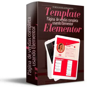 Imagem do curso Template para elementor: Página de vendas completa editável para usar no Elementor free