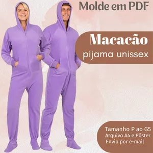 Imagem de capa para o Ebook MOLDE EM PDF MACACÃO PIJAMA ADULTO 