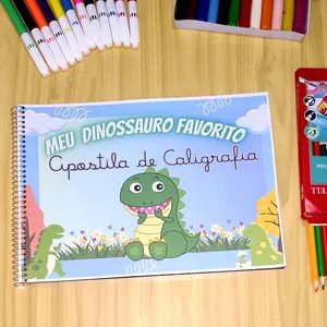 Imagem de capa para o Ebook APOSTILA DE CALIGRAFIA PEQUENAS FRASES (DINOSSAURO) 