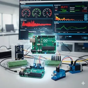 Imagem de capa para o Curso online Curso 17 - Automação Industrial Básica com Arduino e Supervisório Elipse SCADA