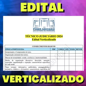 Imagem de capa para o Ebook TÉCNICO JUDICIÁRIO - TJRR 2024 - Edital Verticalizado