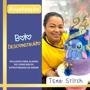 Imagem de capa para o Curso online ATUALIZAÇÃO BOLO DESCONSTRUIDO TEMA STITCH