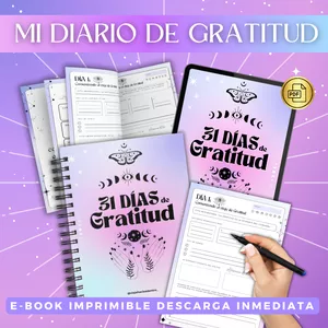 Imagen de portada para Ebook 🌟 Mi diario de Gratitud: Reto 31 días!