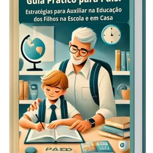 Imagem de capa para o Ebook Guia Prático para Pais: Estratégias para Auxiliar na Educação dos Filhos na Escola e em Casa.