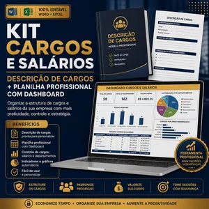 Imagem do curso CARGOS E SALÁRIOS  Descrição de Cargos + Planilha Profissional
