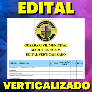 Imagem de capa para o Ebook GUARDA CIVIL MUNICIPAL - MARITUBA PA 2025 - EDITAL VERTICALIZADO