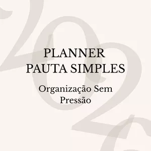 Imagem de capa para o Ebook Planner Pauta Simples - Organização Sem Pressão