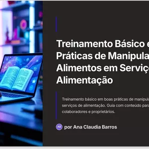Imagem de capa para o Ebook Treinamento Básico em Boas Práticas de Manipulação de Alimentos