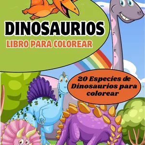 Imagen de portada para Ebook Libro para colorear de dinosaurios