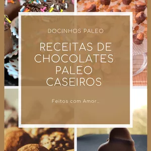 Imagem de capa para o Ebook Receitas de Chocolates Paleo Caseiros