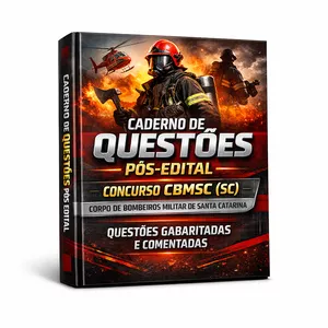 Imagem de capa para o Ebook 300 Questões CBMSC: Estatuto dos Militares e Atualizações de Segurança Contra Incêndio (Pós-Edital 2026)