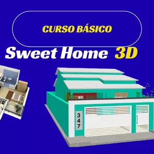 Curso Curso Básico Sweet Home 3D: Transforme Ideias em Projetos 3D Incríveis em Poucas Horas, Sem Ser Arquiteto!