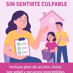 Imagen de portada para Curso online Guía expréss: Cómo delegar en casa sin sentirte culpable