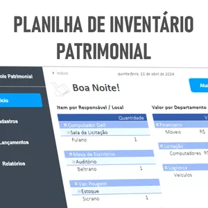 Planilha Planilha de Inventário Patrimonial