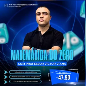 Imagem de capa para o Curso online Matemática do Zero - Prof. Victor Viana