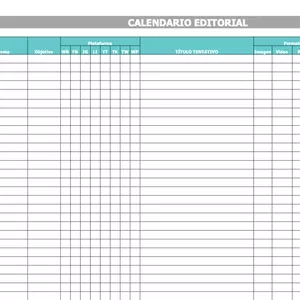 Imagen de portada para Ebook Plantilla de Calendario Editorial