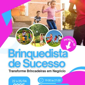 Imagem de capa para o Curso online Brinquedista de Sucesso – Transforme Brincadeiras em Negócio