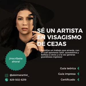 Imagen de portada para Curso online SE UN ARTISTA EN VISAGISMO DE CEJAS, DEPILACIÓN Y TINTADO HENNA. 