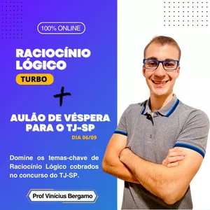 Imagem de capa para o Curso online Raciocínio Lógico Turbo - TJ/SP