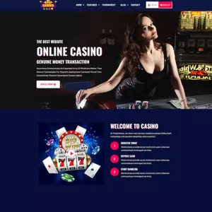 Pôquer - Jogos de Cassino Online, Modelo de Site Responsivo de