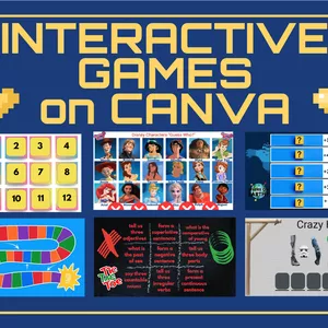 Cover image for Online course INTERACTIVE GAMES - on CANVA