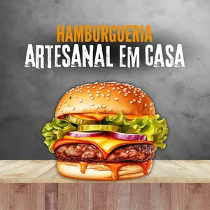 Imagem de capa para o Ebook E-book Hamburgueria Artesanal em Casa