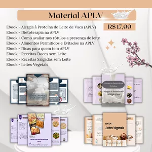 Imagem de capa para o Ebook Material APLV - Alergia à Proteína do Leite de Vaca