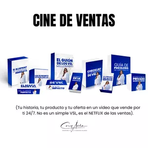 Imagen de portada para Curso online VSL → 🎥 "Cine de Ventas™
