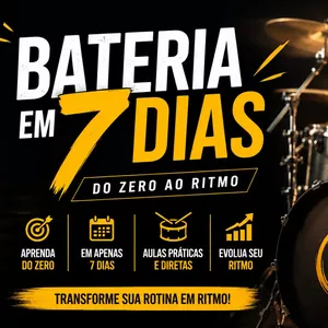 Imagem do curso Bateria em 7 Dias: do Zero ao Ritmo