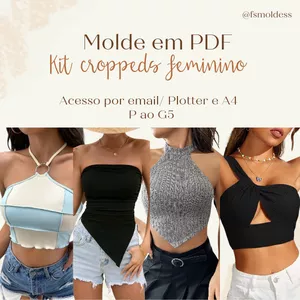 Imagem de capa para o Ebook Molde kit  croppeds feminino 