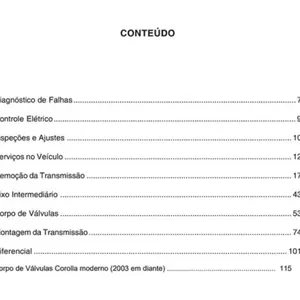 Imagem de capa para o Ebook Manual de Reparo de Transmissão Automática Corolla A240/245E