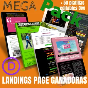 Imagem principal do produto Mega Pack de Landings Ganadoras Divi