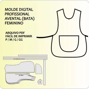 Imagem de capa para o Ebook MOLDE DIGITAL PDF AVENTAL FEMININO