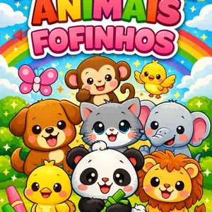 Imagem de capa para o Ebook LIVRO DE COLORIR INFANTIL . ANIMAIS FOFINHOS