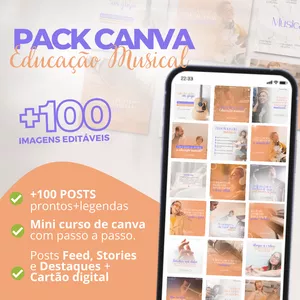 Imagem de capa para o Ebook Pack Canva EDUCAÇÃO MUSICAL 