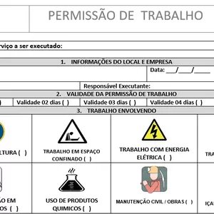 Imagem de capa para o Ebook Permissão de Trabalho - Analise de Risco