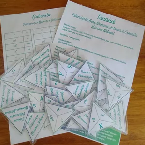 Imagem de capa para o Ebook Triminó Potenciação Números Inteiros