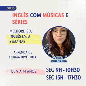 Cover image for Online course Curso Inglês com músicas e séries