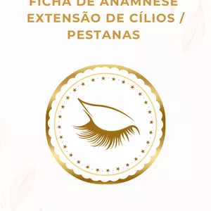 Imagem de capa para o Ebook Ficha de anamnese de extensão de cílios/pestanas