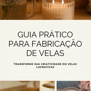 Imagem de capa para o Ebook Guia Prático para  Fabricação Velas Aromáticas