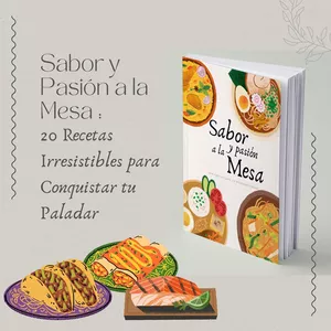 Imagen de portada para Ebook Sabor y Pasión a la Mesa: 20 Recetas Irresistibles para Conquistar tu Paladar