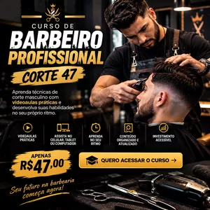 Imagem do curso CURSO DE BARBEIRO PROFISSIONAL - CORTE 47