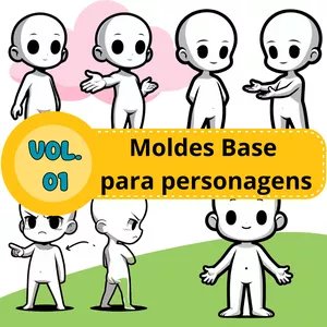 Imagem de capa para o Curso online MOLDES BASE PARA PERSONAGENS EM EVA