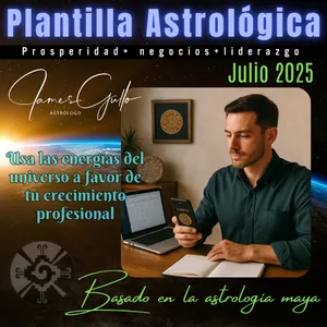 Imagen de portada para Ebook Plantilla astrológica - Julio 2025 - Prosperidad, negocios y liderazgo