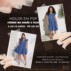 Imagem de capa para o Curso online NS Molde em PDF - Chemise Mia Mamãe &amp; Filha ID 3648687
