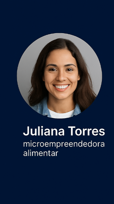 Juliana Torres, microempreendedora alimentar