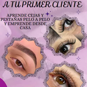 Imagen de portada para Ebook DESDE CERO A TU PRIMER CLIENTE: Aprende cejas y pestañas pelo a pelo y emprende desde casa